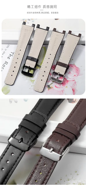 Black Genuine Leather Watch Band For Gucci 1332 1333 1335 Series