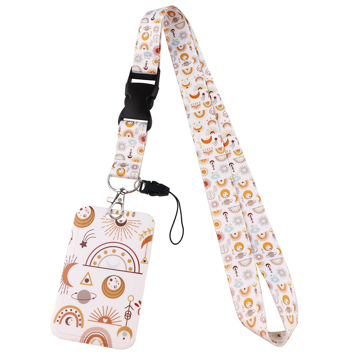 Cute Rainbow Lanyard for Key Neck Strap Lanyard Card Holder Badge Key Chain Key Holder Hang Rope Keyrings Accessories for Women