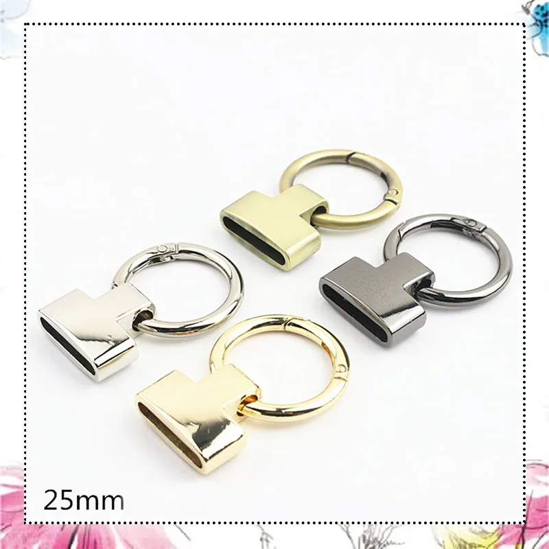 10pc 25mm Metal Spring Ring Buckles Split O Rings for Bags Strap Belt Webbing Keychain Handmade Leather DIY Hardware Accessories