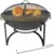Sunnydaze 26-Inch Steel Wood-Burning Outdoor Fire Pit Bowl with Spark Screen, Log Grate, and Poker 1 Sunnydaze 26-Inch Steel Wood-Burning Outdoor Fire Pit Bowl with Spark Screen, Log Grate, and Poker 1