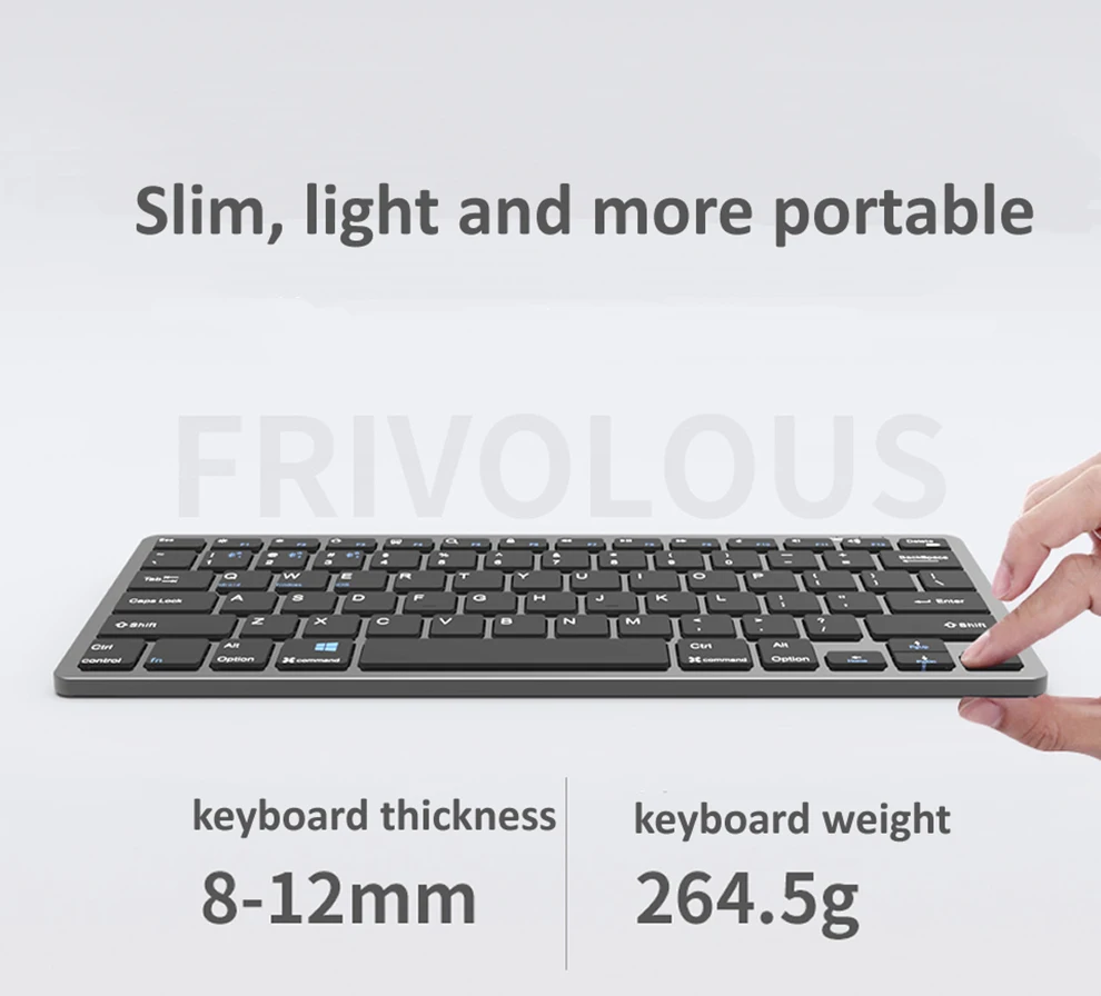 Teclado Bluetooth sem Fio Recarregável Hebraico Rússia Coréia Ipad Macbook Telefone Tablet Smart tv - Imagem 4