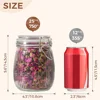 Airtight Glass jar with lid 25oz, Glass Storage Containers, Glass Canister, Striped Clip Fastening Jar for Cereal, Coffee, Pasta 2
