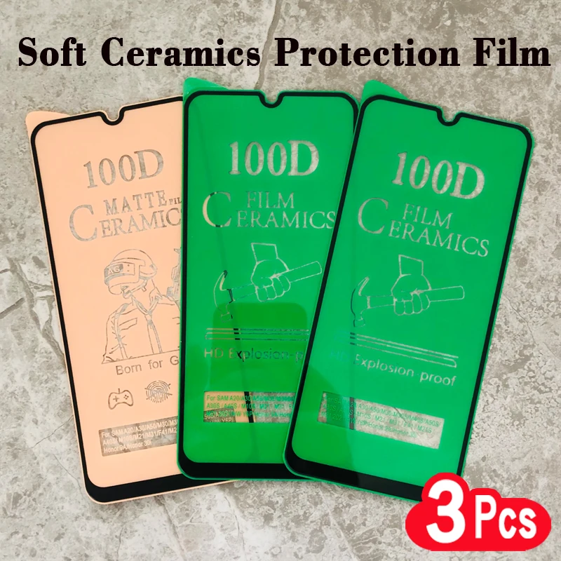 

3Pcs/Lot HD Soft Matte Ceramic Protective Film For Samsung A10 A20 A30 A50 A70 A80 A90 M10 M20 M30 Screen Protector Glass