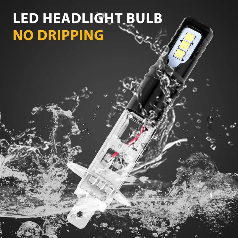 DRL LED Ʈ  ŰƮ,  , 2X H1, 6000K,  Ʈ ȭƮ, 6000LM