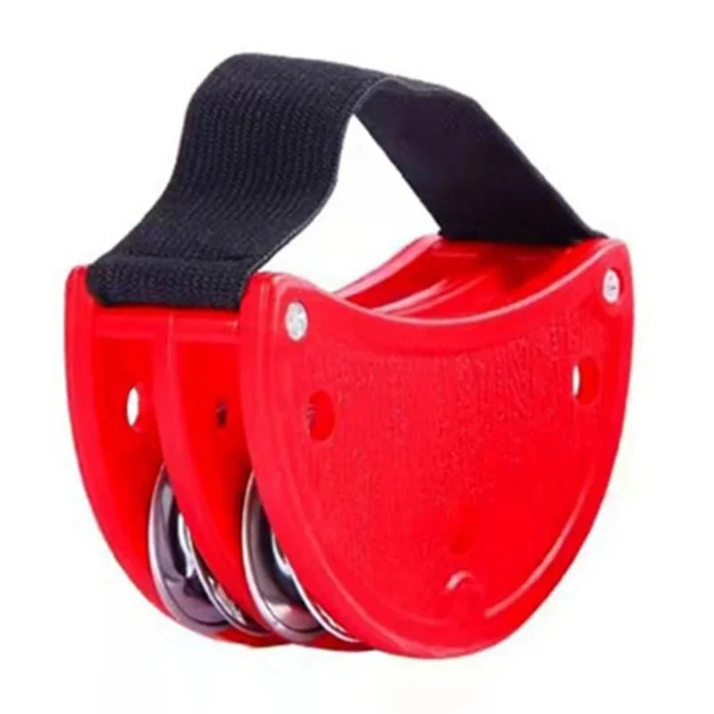 Foot Tambourine Orff Musical Instrument Half Moon Tambourine Foot Rattle Bells Double Row Percussion Instrument