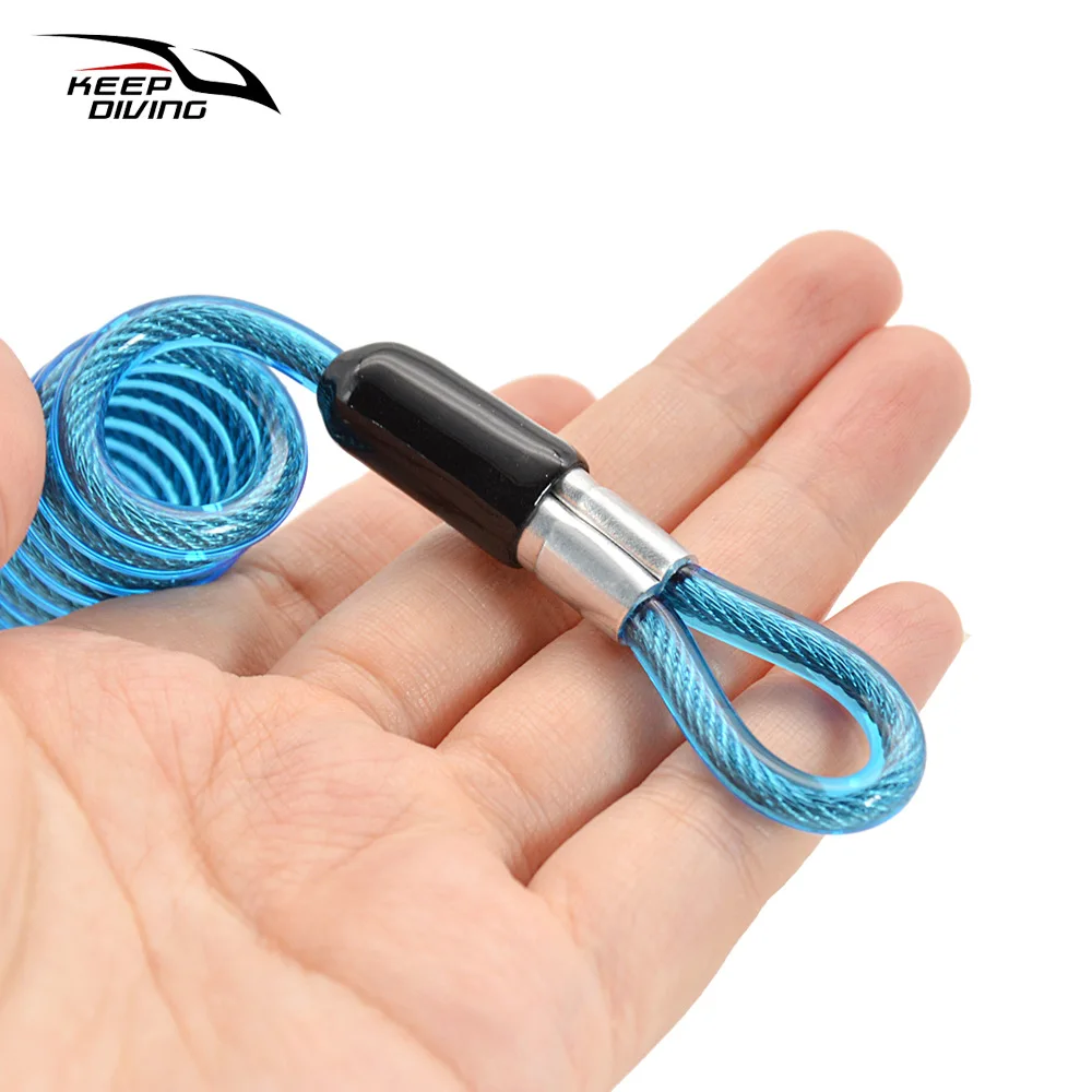1Pcs  304 Scuba Diving Anti-lost Spiral Spring Coil Lanyard Diving Camera Anti-lost Rope with Two Quick-release Buckle 4