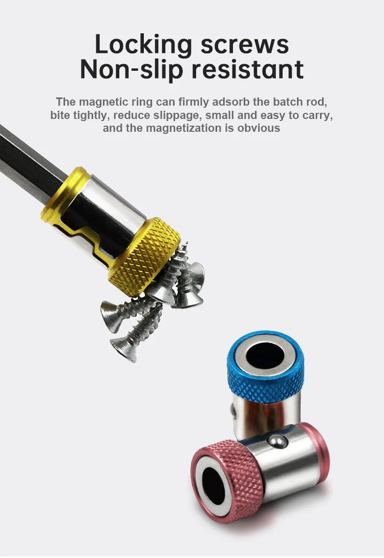 3PCS Bit Holder Alloy Electric Ring Screwdriver Bit