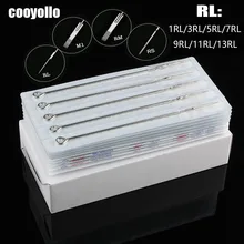 

50Pcs RL Disposable Sterilized Tattoo Microblading Manual Needles 1RL/3RL/5RL/7RL/9RL/11RL/13RL Makeup Tattoo Accessory Supplies