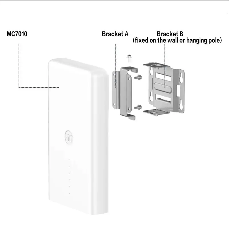 ZTE 야외 와이파이 라우터 리피터 메쉬 와이파이 익스텐더, MC7010, 5G 서브 6 + 4G SDX55M 플랫폼, N1, 3, 7, 8, 20, 28, 38, 41, 77, 78/79
