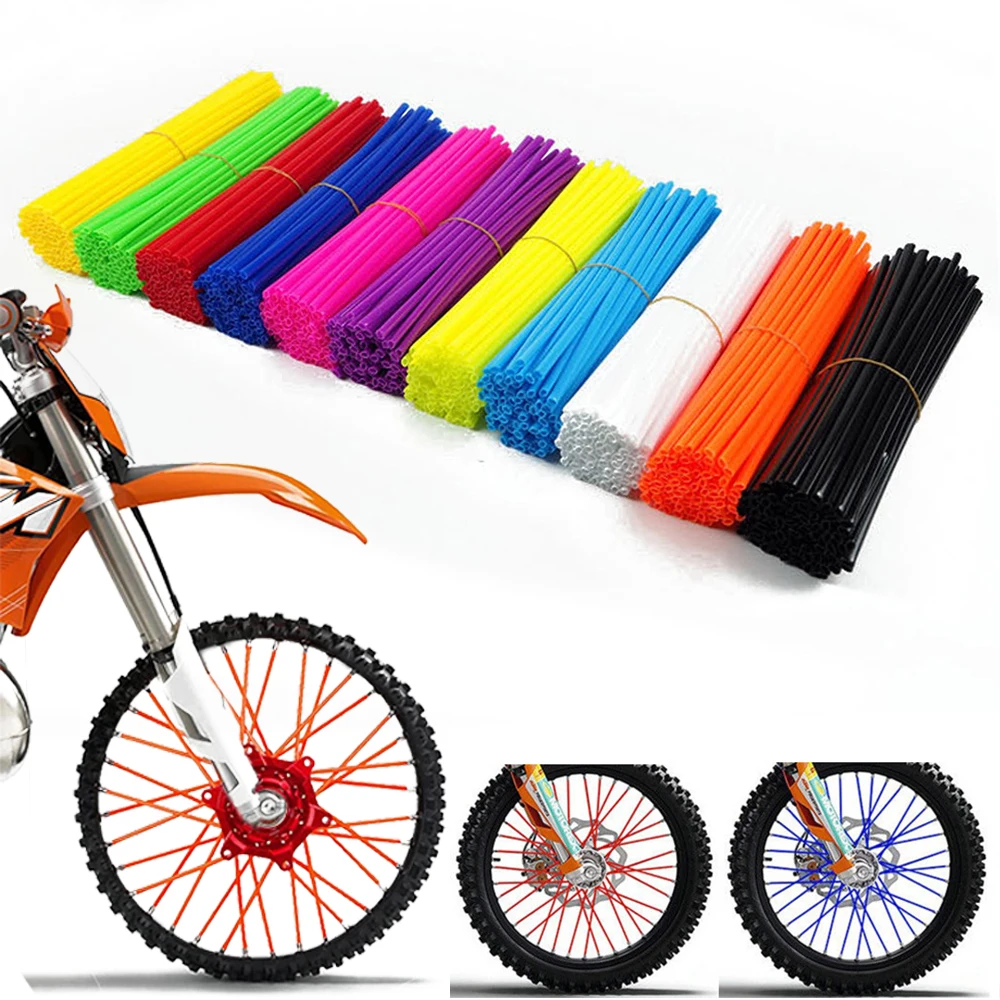 36pcs Motorcycle Spoke Covers New Motorcycle Wheel Rim Spoke Wrap Kit Skin Cover 6.7 inch for MX Motocross Dirt Pit Bike Enduro Supermoto Honda Suzuki
