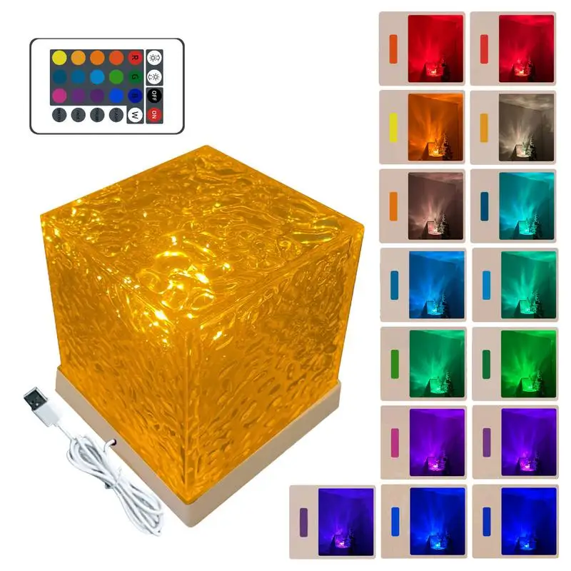 

Water Ripple Lamp Atmospheric Night Lamp Compact Light With Remote Novelty Nightlight For Study Room Bedside Table Coffee Table