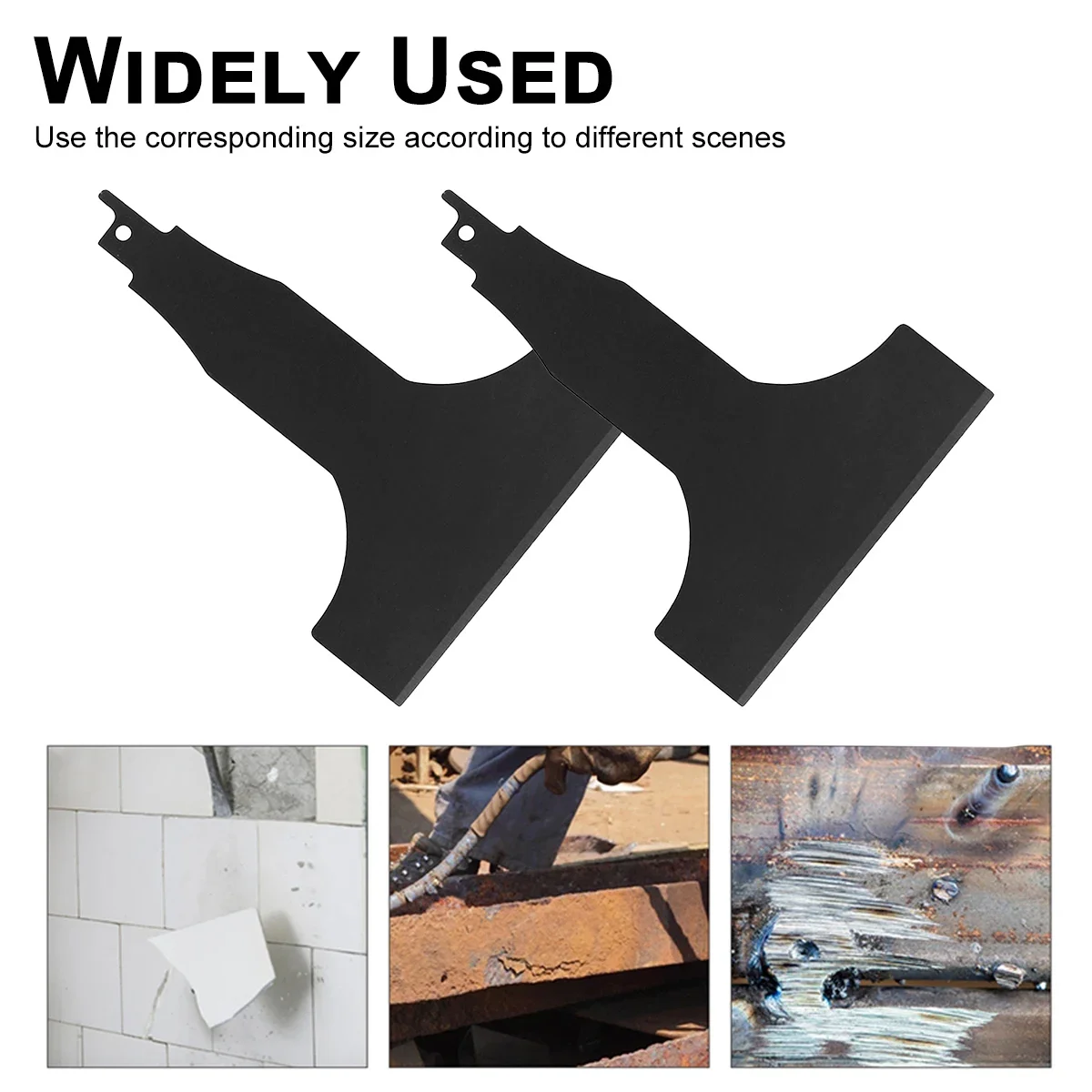 2/4Pcs Reciprocating Saw Blades 10/30/50/100mm Saber Shovel Electric Cleaning Shovel Removal Ground Mud Cleaning Wall Putty Tool 3