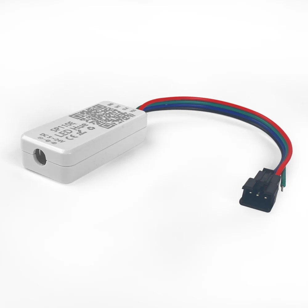 Controlador LED de píxeles SP110E, tira de luces LED a todo Color de  ensueño, 5V-12V, Control por aplicación para teléfono móvil - AliExpress
