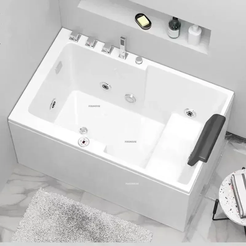 Constant Temperature Design Surfing Massage Bathtub Modern Household Bathtub Small Apartment Big Space Acrylic Soak In Jacuzzi