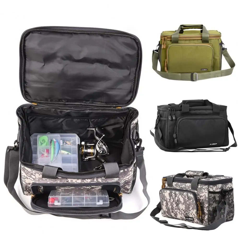 600DCanvasTravelStorageBagWaterproofFishingTackleShoulderBag