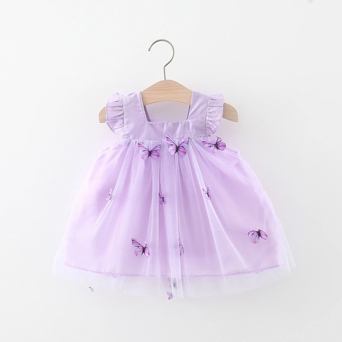 Baby Girls Flying Sleeve Butterfly Dress 2