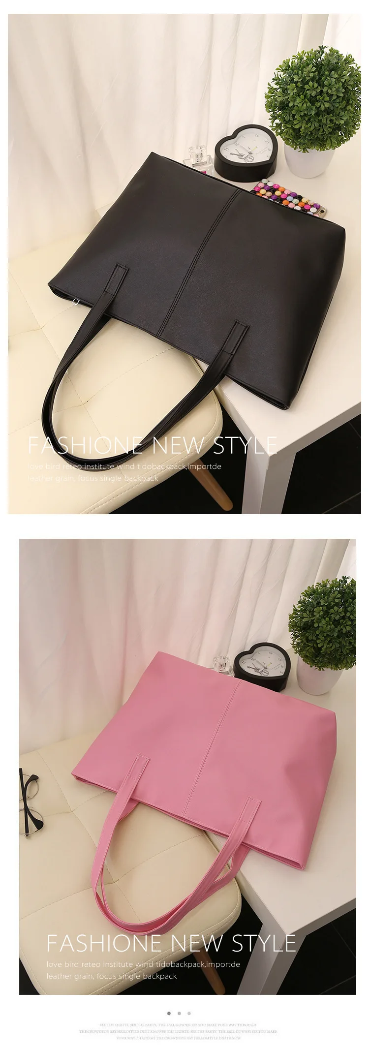PU-Leder-Einkaufstasche für Frauen, Arbeit, Damen-Schultertaschen aus Leder, Geldbörsen, Schulranzen, Handtaschen mit Laptopfach – Detail 8