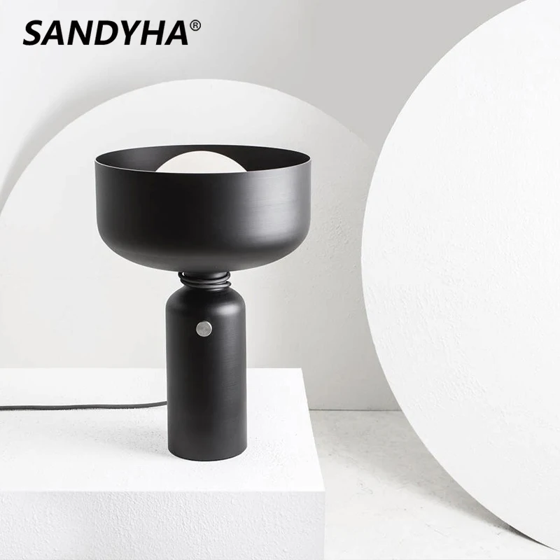 

SANDYHA Nordic Simple Warm Iron Art Led Table Lamp Advanced Sense Standing Desk Light for Living Room Bedroom Bedside Home Decor