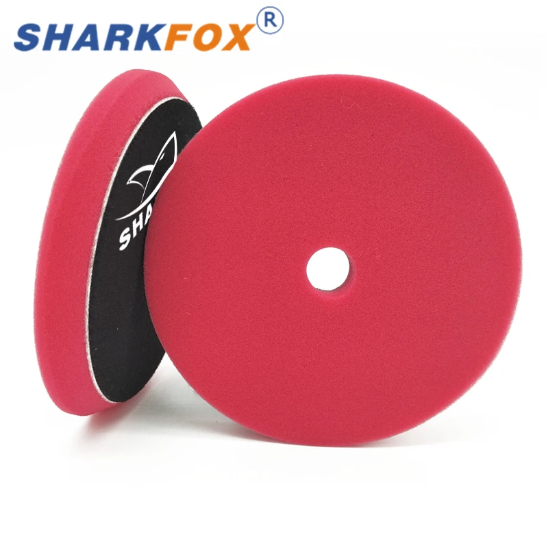Sharkfox 5Pcs 5"(125mm) Car Sponge Wool Polishing Pads Set for DA/RO/GA er Polisher ing Waxing