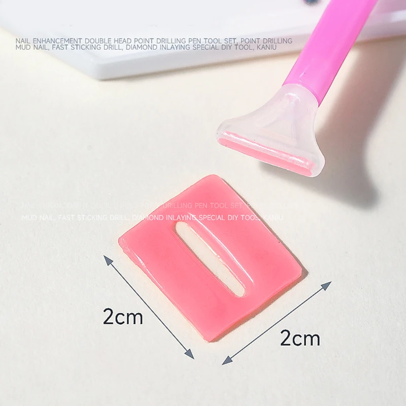 3Pcs Nail Art Rhinestones Pickers, Dotting Pen with Storage Tray Glue Clay for Diamonds Fashion Stones Picking Tools Set 6
