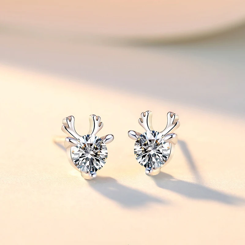 

925 Sterling silver 2021 trending luxury brands antlers earrings men wedding womens stud earrings couple