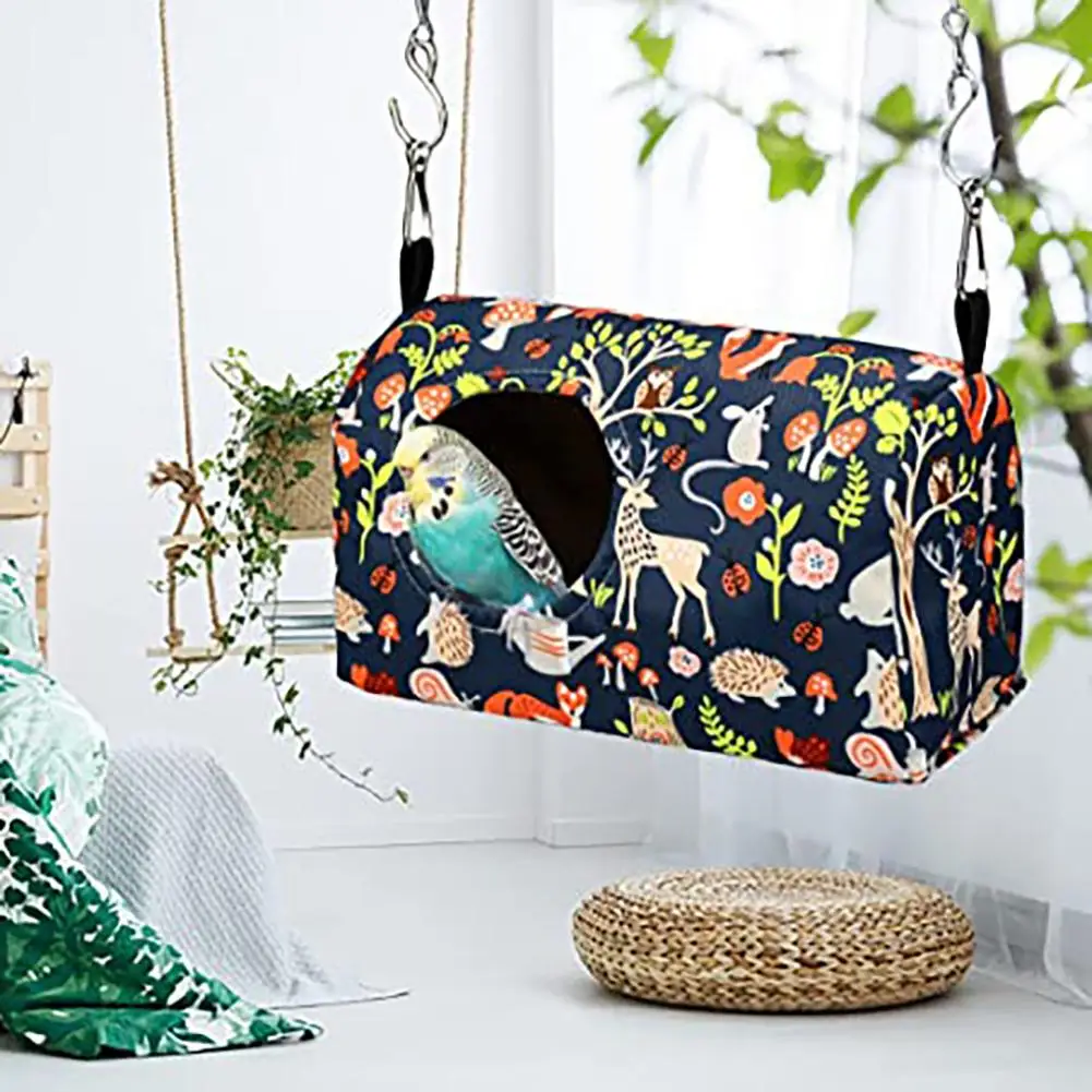 

Parrot Warm House Bird Nest Bed Winter Hanging Hammock Cylindrical Sleeping Tunnel Hideway Hammock Hanging Nest Pet Accessories