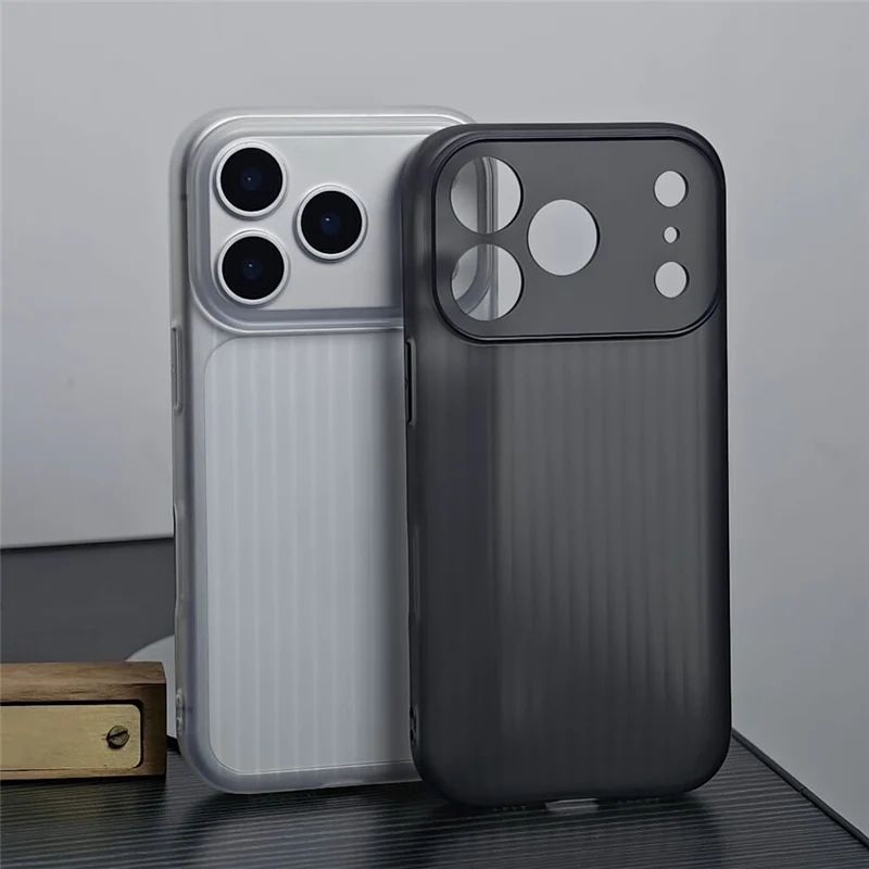 Ribbed Texture Frosted Translucent Soft TPU Matte Ultrathin Protective Luggage-Style Case