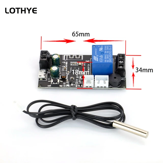 WIFI Remote Thermostat High Precision Temperature Controller Module Cooling and Heating APP Temperature Collection XY-WFT1 WFTX 6