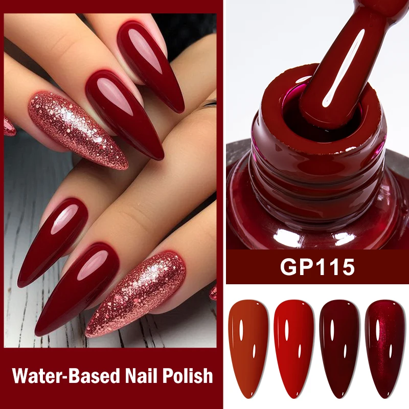 8ml Wine Red Color Water-Based Peel Off Nail Polish Glass Bottle Christmas Nail Art Polish DIY Design No Need Lamp nail polish