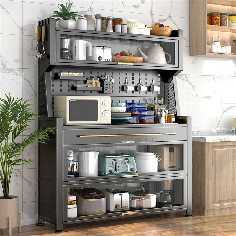 Modern Kitchen Cabinet Home Kitchen Furniture Sideboard Multi-layer Cupboard Upscale Multifunction Design Storage Cabinet 2