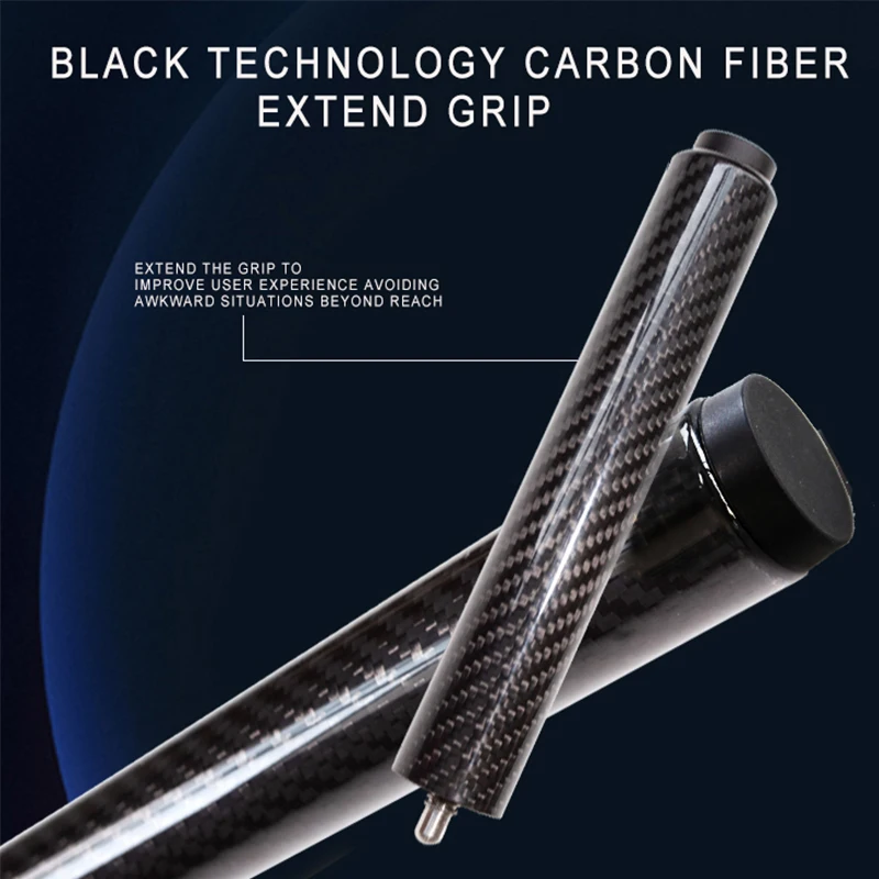 Billiards Cue Shaft 3-PC Carbon Fiber Jump Cues 13.8mm Bakelite Tip 1247mm/48in 13oz