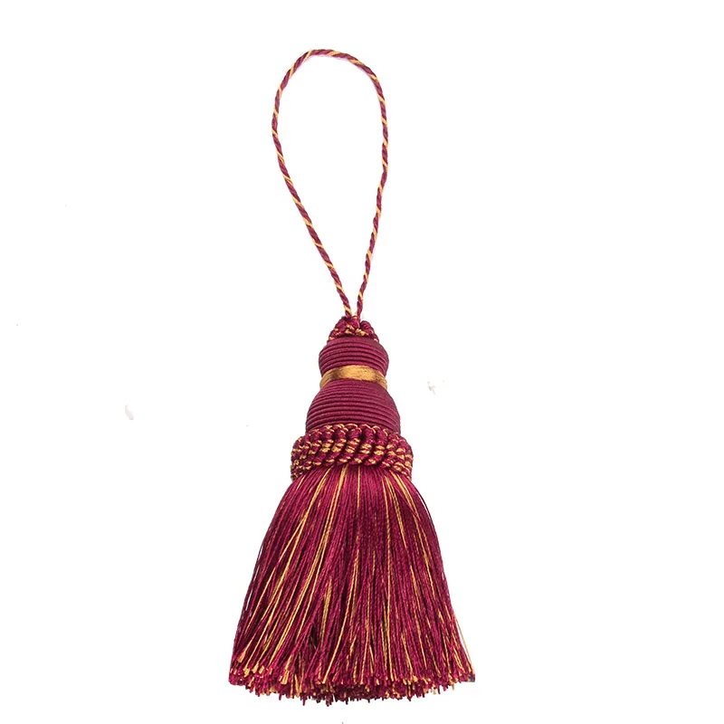  ERTIUJG HUSONG121 - Borlas decorativas de seda de 3.9 in, para  manualidades, borla de seda, accesorios de tela de costura, adornos de  flecos para decoración de bolsas de borlas, joyas (color