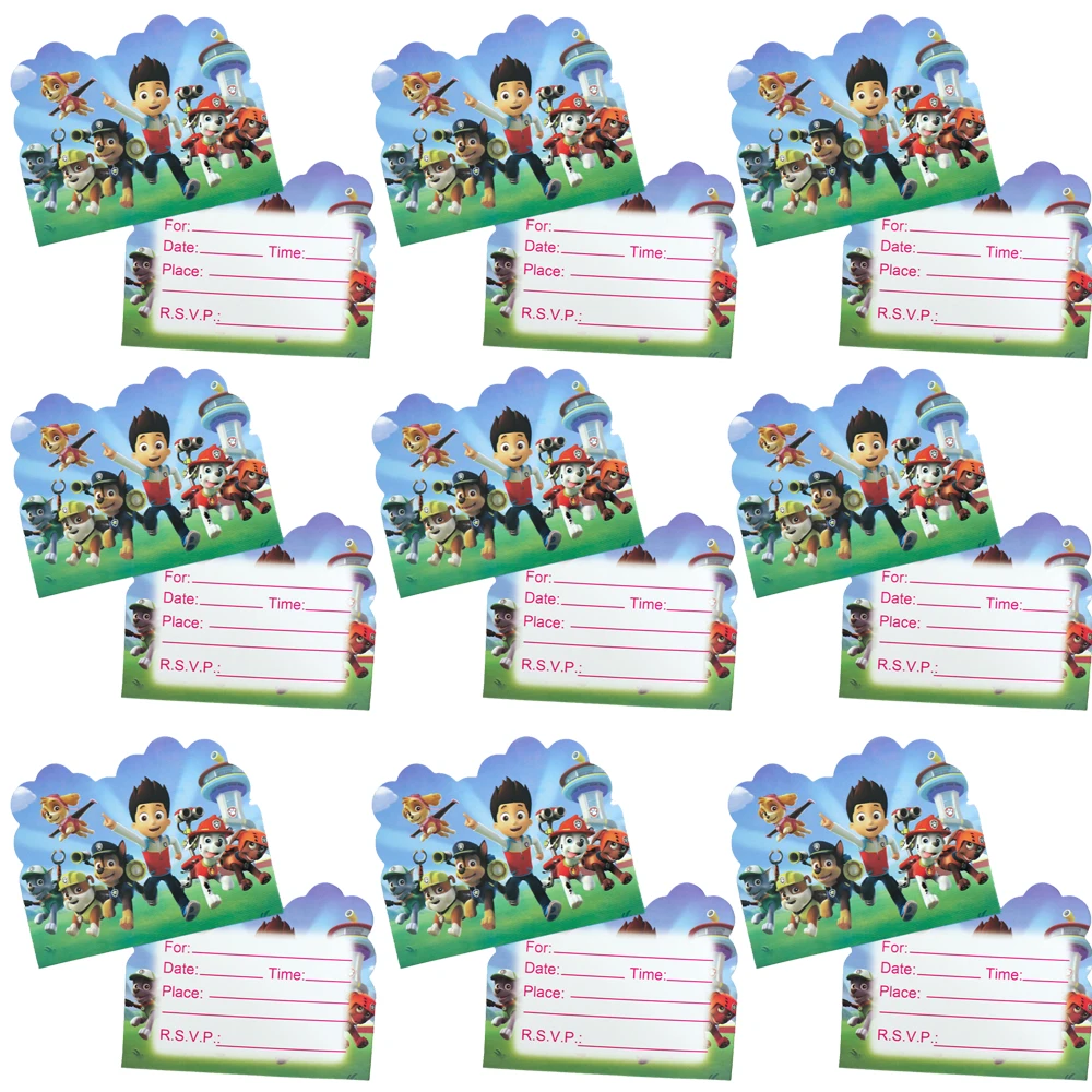 Paw Patrol Set di 24 sacchetti per bomboniere da 20,3 cm, mini totes riutilizzabili | Forniture per feste di compleanno Chase, Marshall, Skye e Rubble