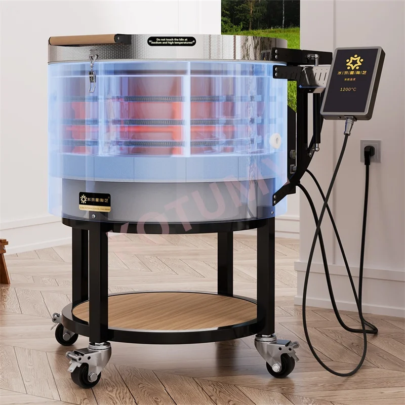 220V Automatic Electric Kiln High Temperature Ceramic Equipped with a Large LCD Screen Control Ceramic Kiln