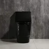 E One Piece Toilet Soft Close Seat Chair Height 1.28 GPF Dual Water Sensed 1000 Gram Flush B0941 Black Luxury Modern Design ADA 2