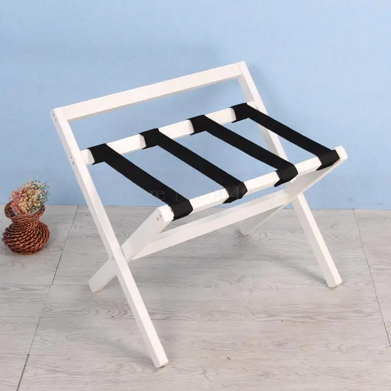 Hotel furniture solid wood luggage rack hotel bedroom clothes rack home folding living room floor