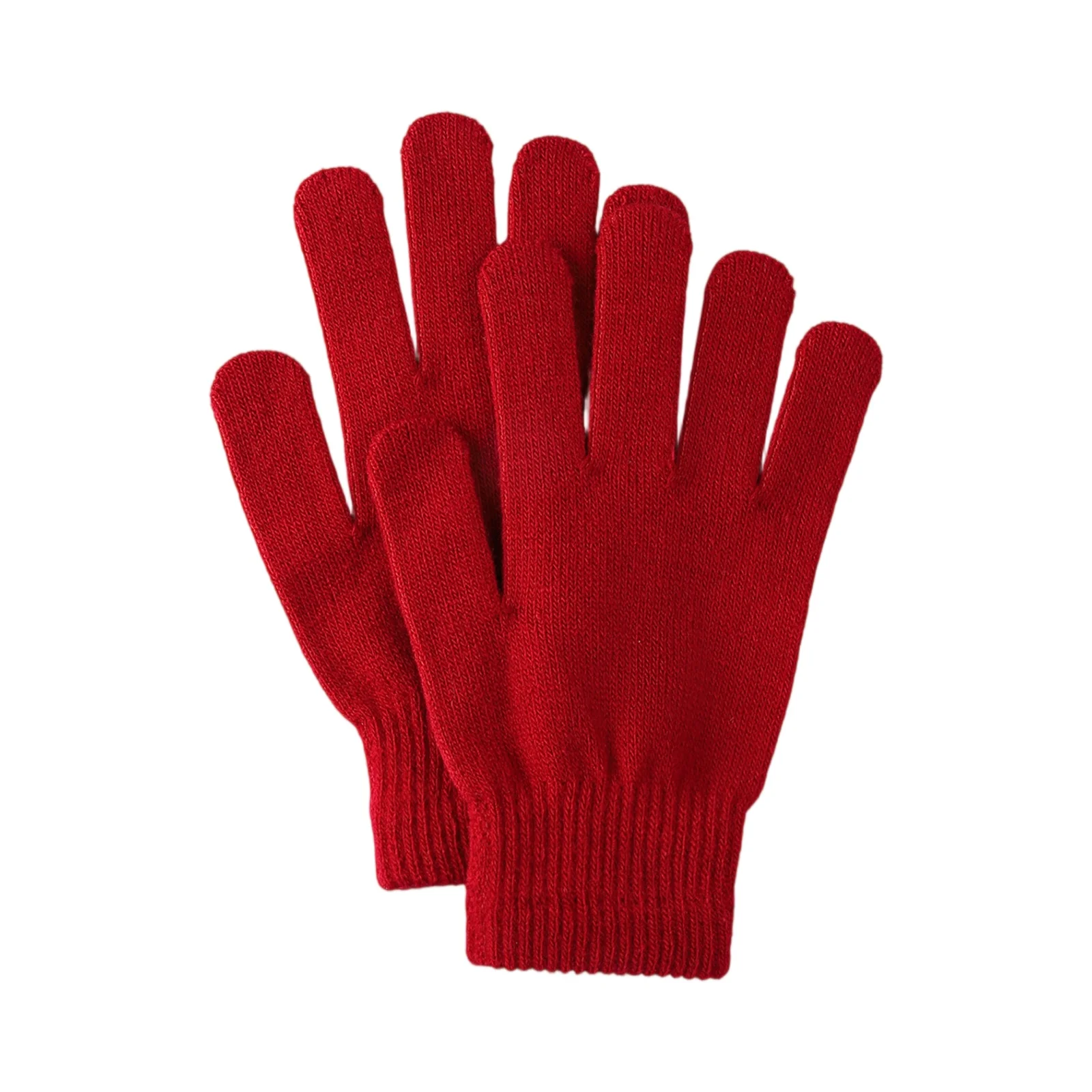 Unisex Herbst und Winter Outdoor warme rutschfeste Fahrradhandschuhe einfarbige Basic kältebeständige Strickhandschuhe – Detail 7