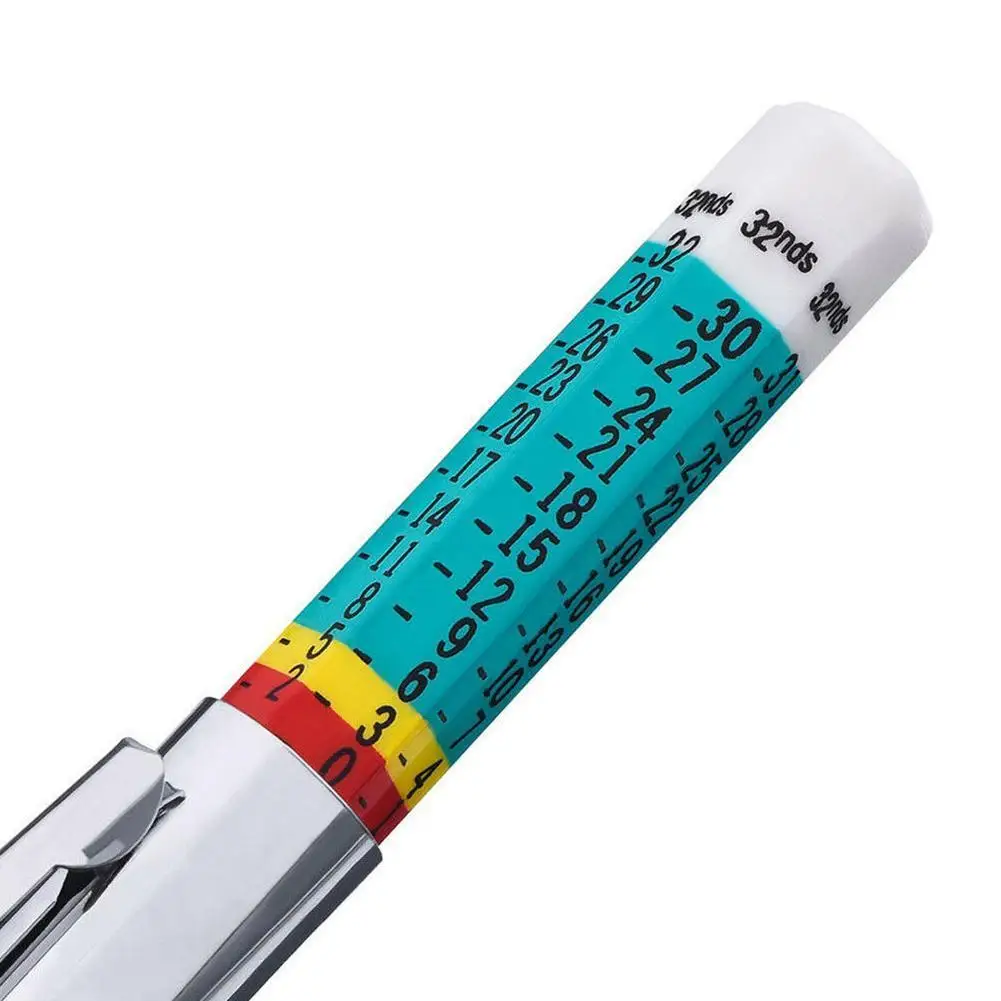Tyre Tread Depth Gauge Car Tyre Tire Tread Depth Gauge Meter Auto Tire Wear Detection Measuring Pen Pen Color Coded Digital Caliper Monitoring System