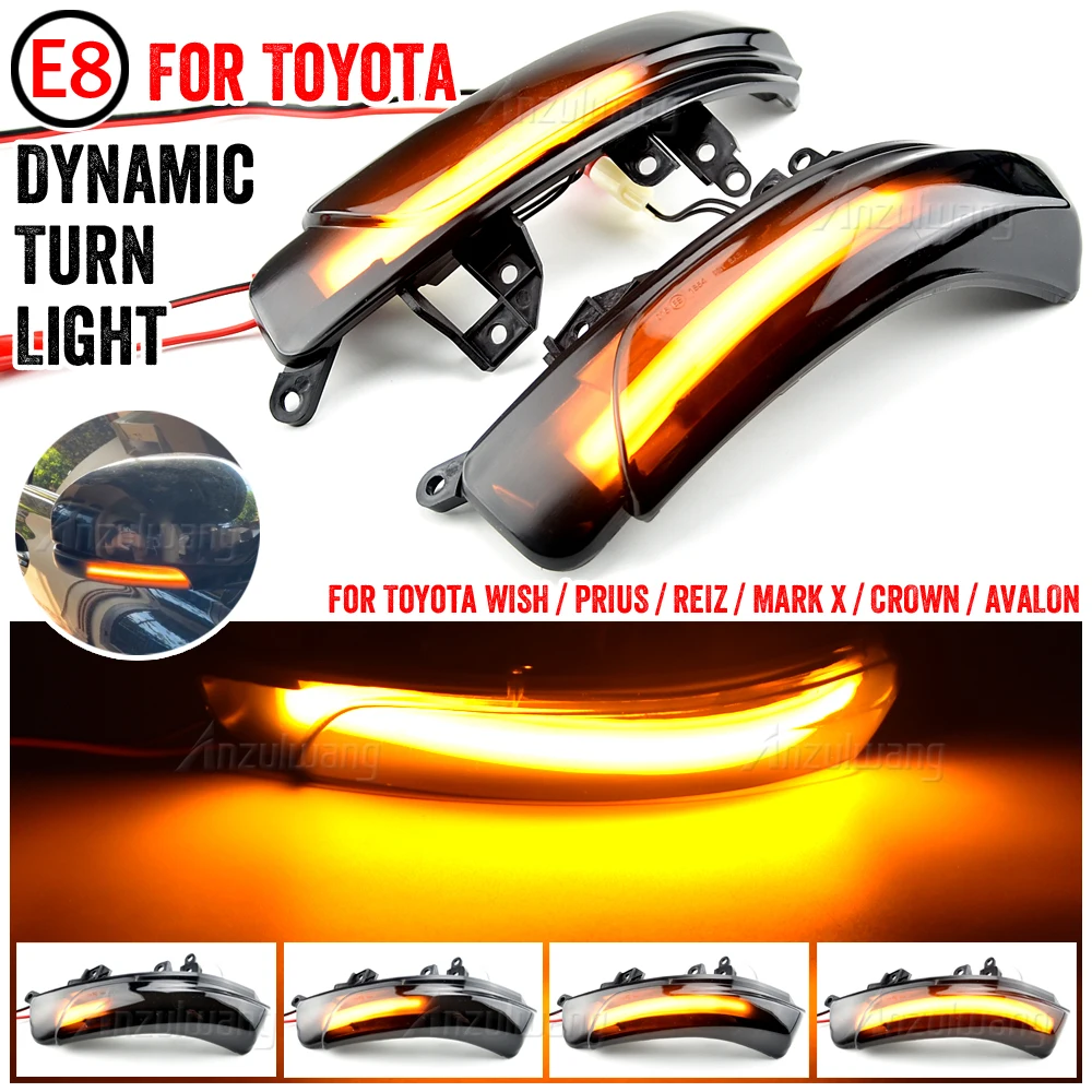 

Dynamic BLinker LED Turn Signal Repeater Lamp Light For Toyota CAMRY PRIUS REIZ WISH MARK X CROWN AVALON 2009-2013 IQ EQ EV