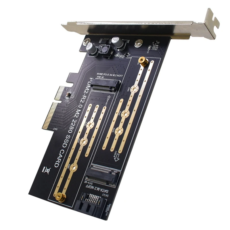 

Адаптер PCIE-M.2 SATA M.2 M KEY Nvme SSD NGFF к PCIE адаптер PCIE 4X двухканальная карта расширения