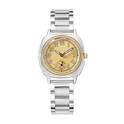 Elegant Women's Stainless Steel Quartz Watch - Niche & Minimalist Design (Gold)