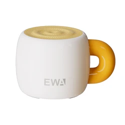 Compact Bluetooth Speaker with Powerful Bass, 360° Surround Sound, Waterproof HiFi Sound Box (White)