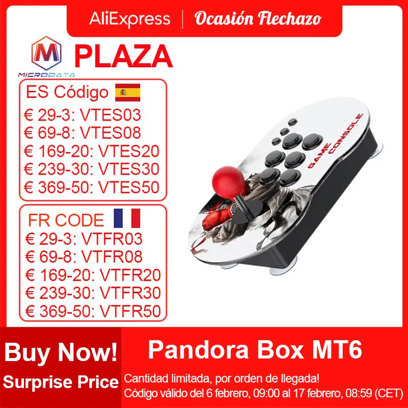 Pandora Box Mt6, Console Retrò Arcade Video Arcade Machine, Joystick Arcade, 15000 Giochi Più Verificati, Dual Host