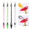 Nails Art Brush For Manicure Double Head Point drill pen Dot Painting Point Pen Rhinestone Picker Wax Pencil Crystal Handle Tool 1