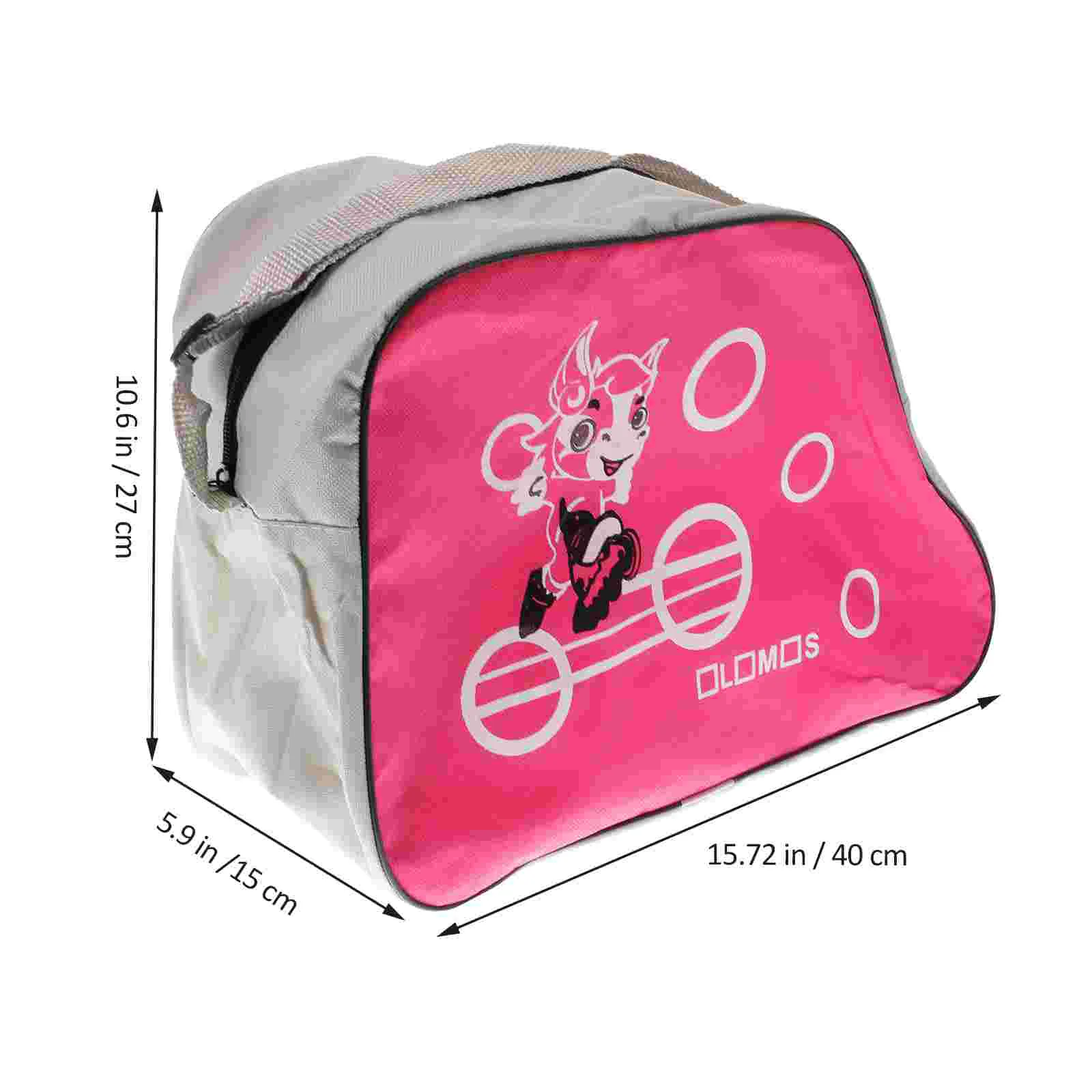 Fashionable Printed Portable Skating Shoes Storage Bag Adjustable Shoulder Strap Storage Organizer Roller Skate Bag roller skates bag