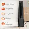37.5" Duo Comfort High Velocity Fan and Ceramic Space Heater with Remote, Black, FHV801, New 6