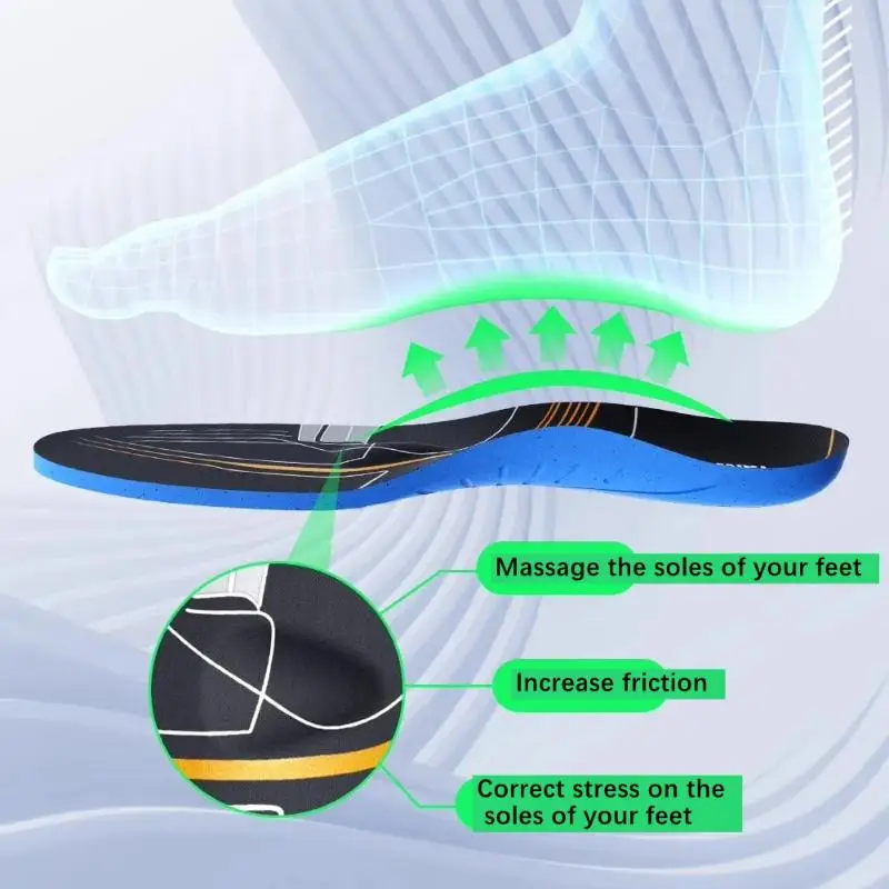 Enhanced Performance Carbon Fiber Insoles for Sports Running and Shock Absorption