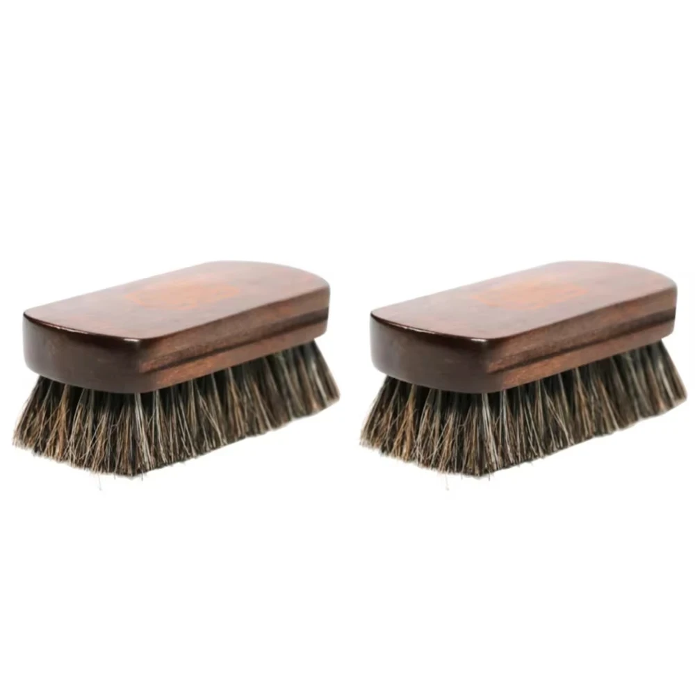 Horsehair Leather Textile Cleaning Brush Car Interior Furniture Apparel Bag Shine Polishing Brush Auto Wash Detailing