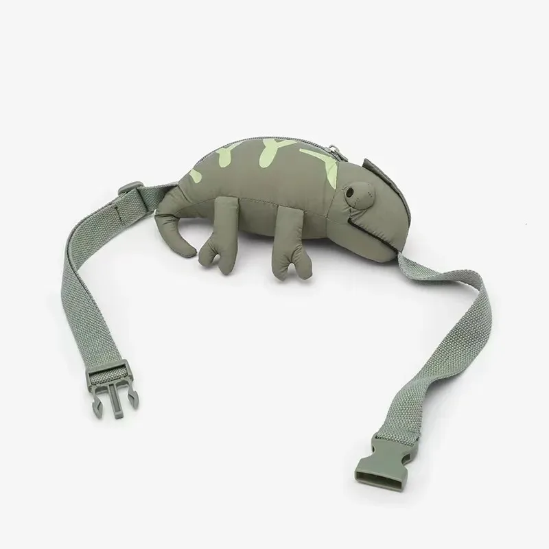 Cartoon Lizard CrossBody Bag For Toddler Chameleon Animal Waist Bag Boy Girls Creative Messenger Bag Shoulder Bag Wholesale 2