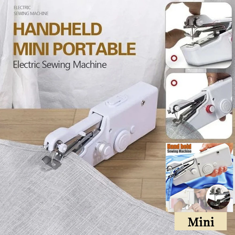 HandHeld Sewing Machine, Electric Hand Held Sewing Machine, Mini Portable  Cordless Sewing Machine for Beginners and Adults